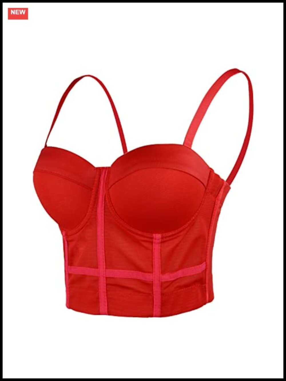 Sexy Mesh Push Up Corset Bustier Bra Cropped Top